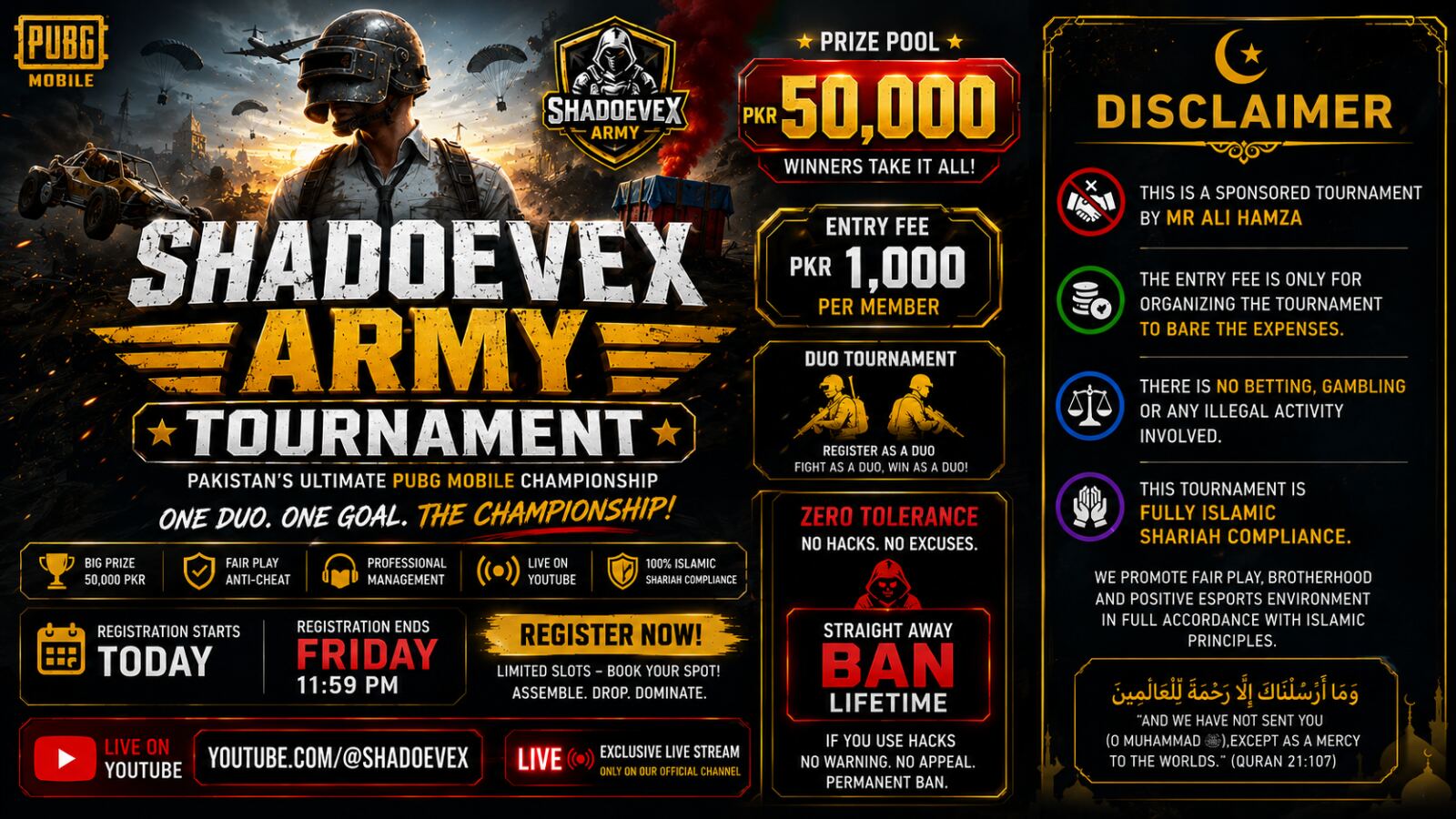 🎮 SHADOWVEX ARMY TOURNAMENT